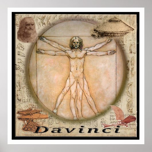Poster Leonardo Davinci (Voorkant)