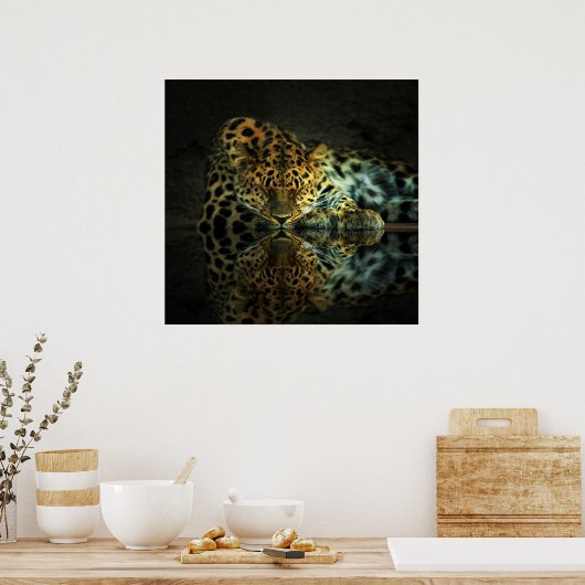 Poster leopard (Keuken)