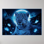 Poster Leopard's Blue (Voorkant)