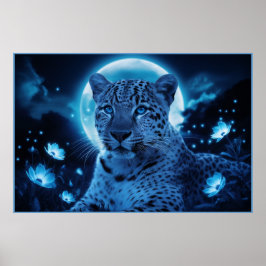 Poster Leopard's Blue
