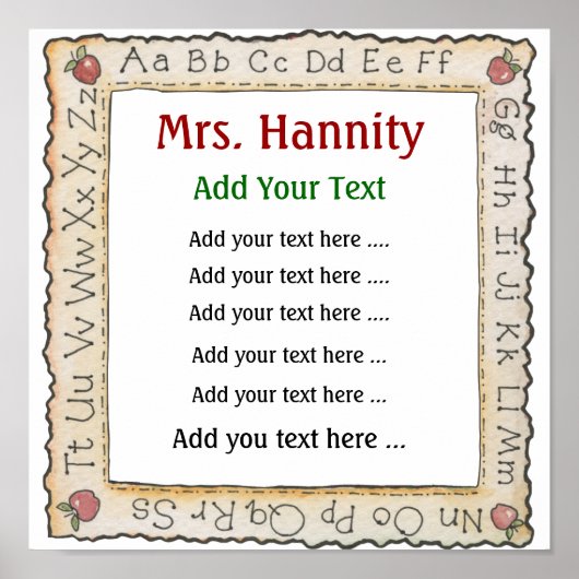 Poster leraar - SRF (Voorkant)