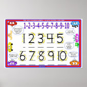 POSTER LEREN - LEERNUMMERS 1-10 (Voorkant)