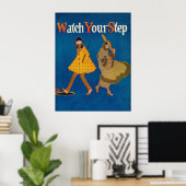  Poster "Let op je stap" (Thuiskantoor)
