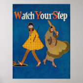  Poster "Let op je stap" (Voorkant)