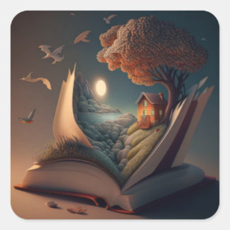 Poster Leven bij lezen Onderzetter T-shirt voor le Vierkante Sticker
