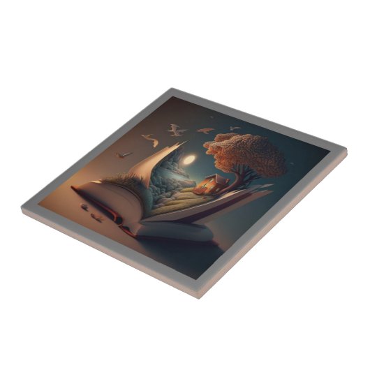 Poster Leven bij lezen Tegeltje (Zijkant)