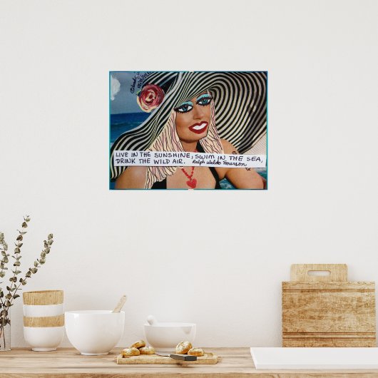 POSTER-LEVER IN DE SUNSHINE, SCHAKELAAR IN HET ZEE POSTER (Keuken)