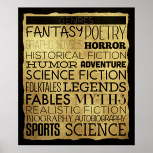 Poster Library Genre Classroom