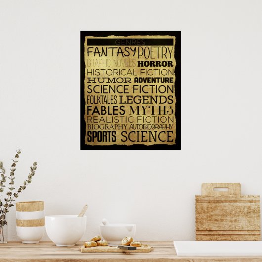 Poster Library Genre Classroom (Keuken)