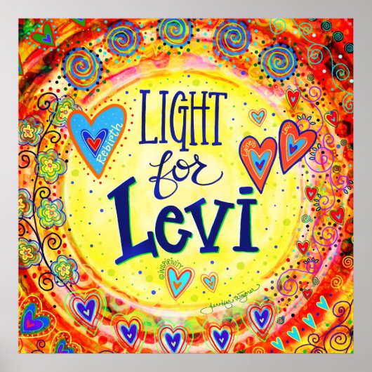 poster "Licht voor Levi" (Voorkant)