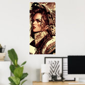 Póster Lienzo  kunstmeisje uit de digitale wereld Poster (Thuiskantoor)