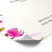 Poster Lijst met Floral prijzen (Hoek)