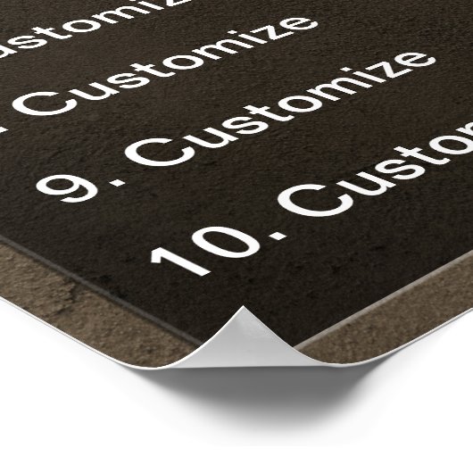 poster Lijst met regels voor het huis (Hoek)