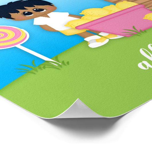 Poster limonadestandaard voor kinderen of liefdadi (Hoek)