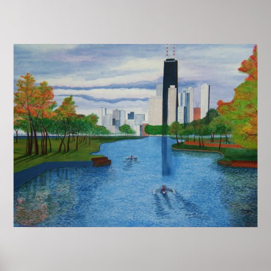 Poster "Lincoln Park - Chicago" 24 x 18 inch (Voorkant)