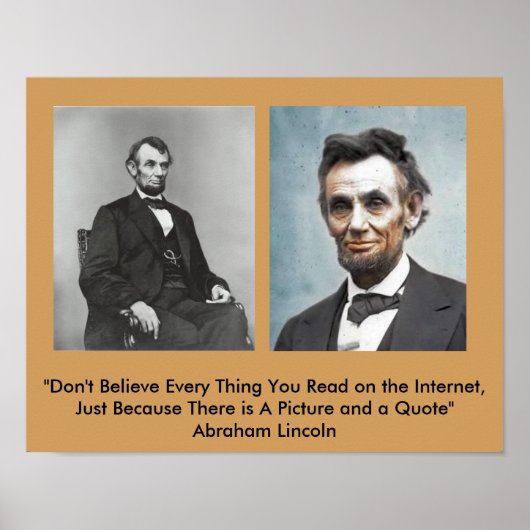 Poster Lincoln Quote? (Voorkant)