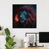 Poster Lion Feu (Thuiskantoor)