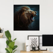 Poster Lion Feu (Thuiskantoor)