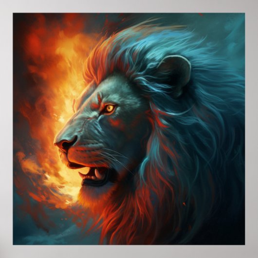 Poster Lion Feu (Voorkant)