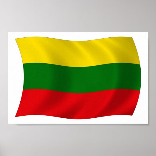 Poster Litouwen vlag Afdrukken (Voorkant)