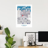 Poster Liverpool Gebouwen Blauw Grijs (Thuiskantoor)