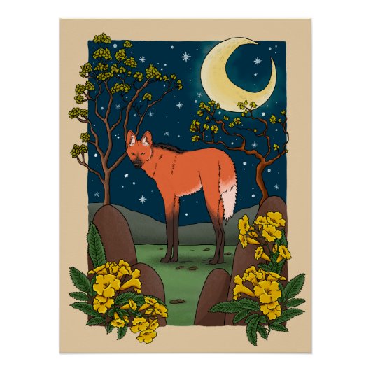 Poster Lobo Guará (Voorkant)