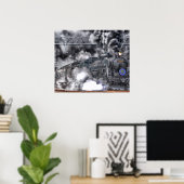 Poster locomotief/treinfoto (Thuiskantoor)