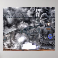 Poster locomotief/treinfoto
