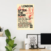 Poster Londen na de bom openbare bijeenkomst van d (Thuiskantoor)