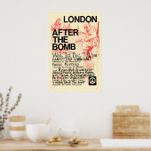 Poster Londen na de bom openbare bijeenkomst van d (Keuken)