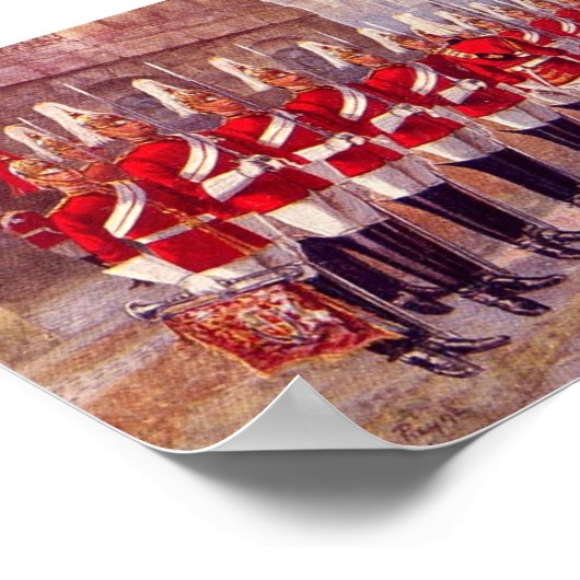 Poster - Londen, paarden, vier O'Clock-parade (Hoek)