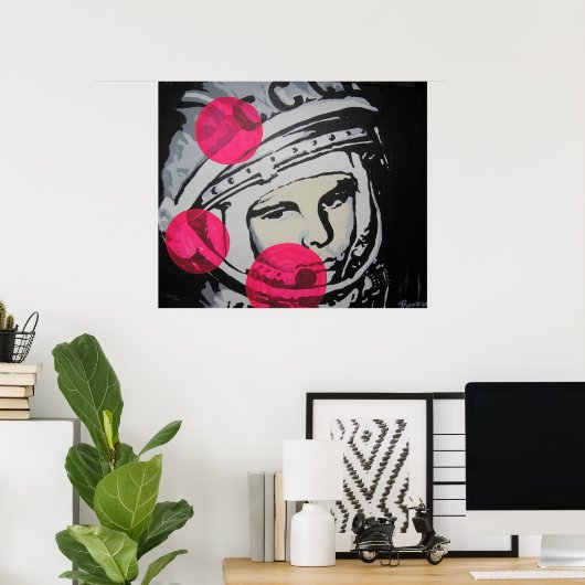 poster "Lonely Cosmonaut" (Thuiskantoor)