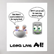 Poster Long Live AI (kunstmatige intelligentie)