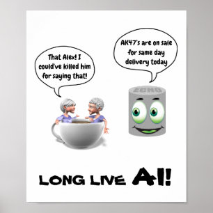 Poster Long Live AI (kunstmatige intelligentie)