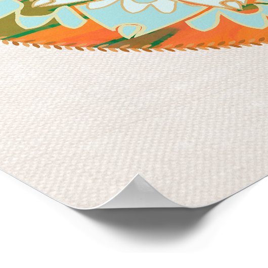 Poster Lotus Flower Mandala (Hoek)