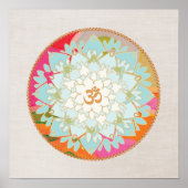 Poster Lotus Flower Mandala (Voorkant)