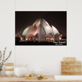 Poster Lotus Temple (Keuken)
