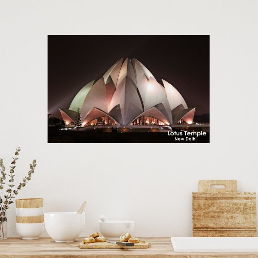 Poster Lotus Temple (Keuken)