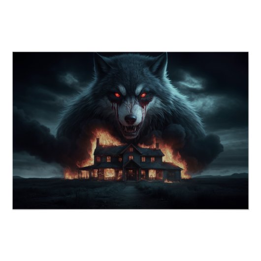 Poster Loup Feu 06 (Voorkant)