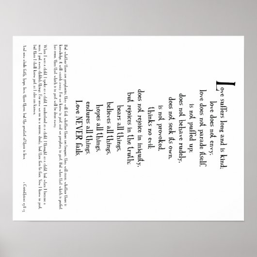 POSTER - LOVE IS... 1 Corinthians 13:1-3 (deel 1) (Voorkant)