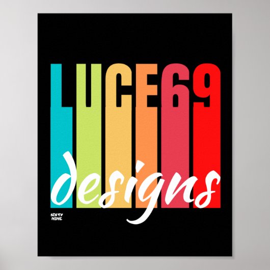 poster "LUCE69 DESIGN" logo (Voorkant)