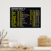 Poster luchthavenvertrek (Keuken)