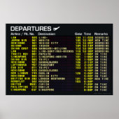 Poster luchthavenvertrek (Voorkant)