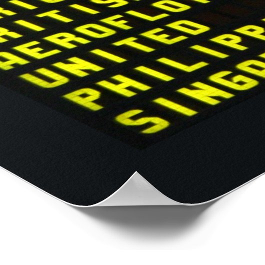 Poster luchthavenvertrek (Hoek)