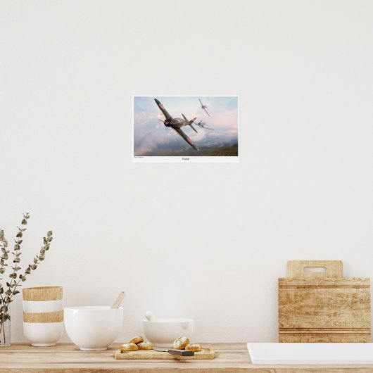 Poster luchtvaartart "ZERO vs F4U" (Keuken)