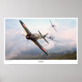 Poster luchtvaartart "ZERO vs F4U" (Voorkant)