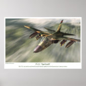 poster luchtvaartkunst " F-111 Aardvark " (Voorkant)