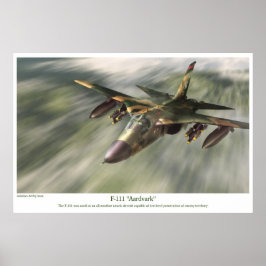 poster luchtvaartkunst " F-111 Aardvark "