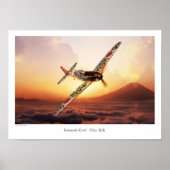 Poster luchtvaartkunst "Kawasaki Ki-61" (Voorkant)