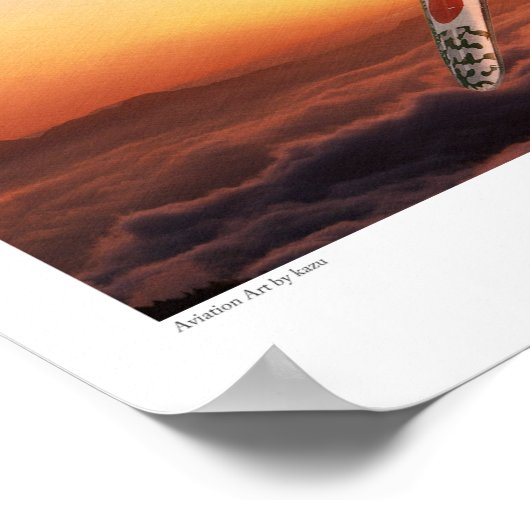 Poster luchtvaartkunst "Kawasaki Ki-61" (Hoek)